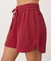 Organic Coastal Double Gauze Curved Hem Short