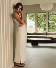 Organic Coastal Double Gauze Split Hem Pant