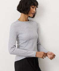 Organic Perfect Rib Crewneck Long Sleeve Tee