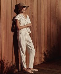 Organic Coastal Double Gauze Tapered Pull-On Pant