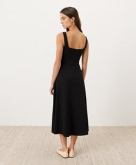 Organic Fit & Flare Square Neck Dress