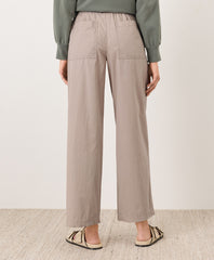 Organic Stretch Poplin Wide Leg Pant