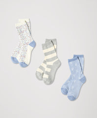 Organic Perfect Crew Socks 3-Pack