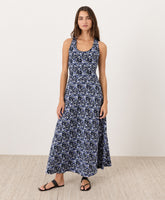 Organic Fit & Flare Open Back Maxi Dress