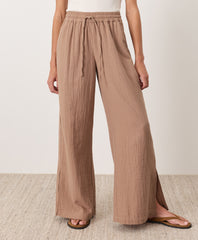 Organic Coastal Double Gauze Split Hem Pant