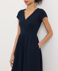 Organic Fit & Flare Crossover Dress