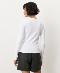 Organic Perfect Rib Crewneck Long Sleeve Tee