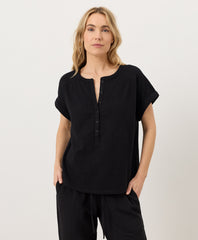 Organic Coastal Double Gauze Short Sleeve Popover