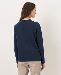 Organic Soft-Slub Essential Crewneck Long Sleeve Tee