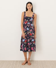 Organic Fit & Flare Square Neck Dress