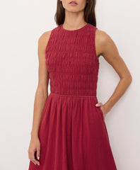 Organic Coastal Double Gauze Smocked Dress