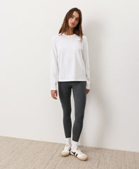 Organic Soft-Slub Essential Crewneck Long Sleeve Tee