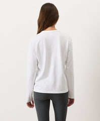 Organic Soft-Slub Essential Crewneck Long Sleeve Tee