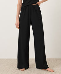 Organic Pointelle Wide Leg Pant