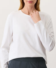 Organic Luxe Essential Crewneck Long Sleeve Tee