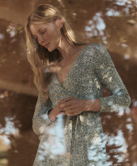 Organic Fit & Flare Wrap Dress