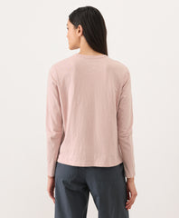 Organic Soft-Slub Essential Crewneck Long Sleeve Tee