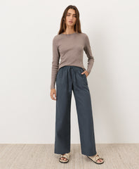 Organic Perfect Rib Crewneck Long Sleeve Tee