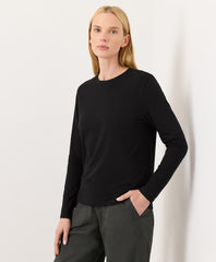 Organic Luxe Essential Crewneck Long Sleeve Tee