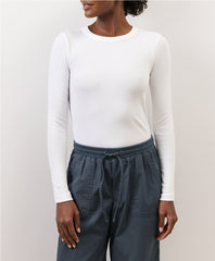 Organic Perfect Rib Crewneck Long Sleeve Tee