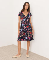 Organic Fit & Flare Crossover Dress