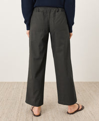 Organic Stretch Poplin Wide Leg Pant