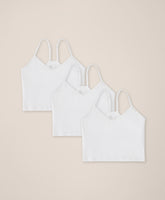 Organic Everyday Shelf Bra Cropped Camisole 3-Pack