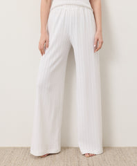 Organic Pointelle Wide Leg Pant