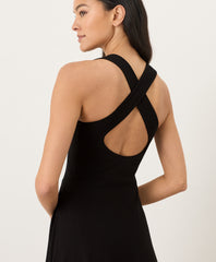Organic Fit & Flare Open Back Maxi Dress