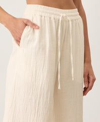 Organic Coastal Double Gauze Split Hem Pant