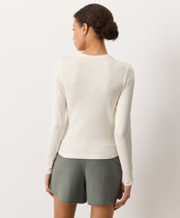 Organic Perfect Rib Crewneck Long Sleeve Tee