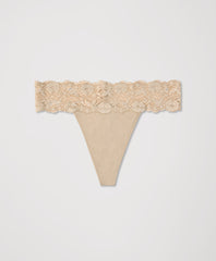 Organic Lace Waist Thong