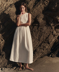 Organic Coastal Double Gauze Smocked Dress