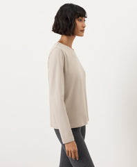 Organic Luxe Essential Crewneck Long Sleeve Tee