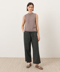 Organic Airplane Mock Neck Shell