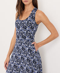 Organic Fit & Flare Open Back Maxi Dress