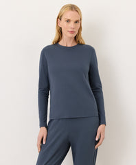 Organic Luxe Essential Crewneck Long Sleeve Tee