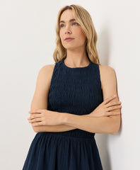 Organic Coastal Double Gauze Smocked Dress