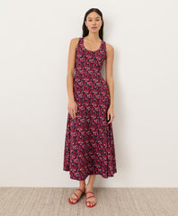 Organic Fit & Flare Open Back Maxi Dress