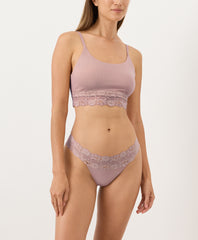 Organic Lace Waist Thong 3-Pack