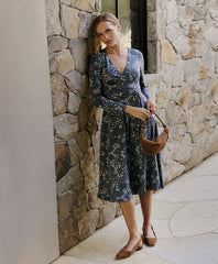 Organic Fit & Flare Wrap Dress