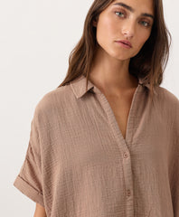 Organic Coastal Double Gauze Oversized Shirt