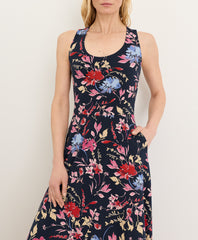Organic Fit & Flare Open Back Maxi Dress