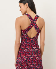 Organic Fit & Flare Open Back Maxi Dress