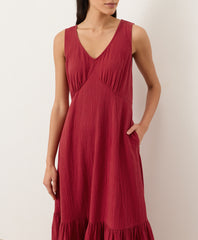Organic Coastal Double Gauze Beach To Brunch Maxi Dress