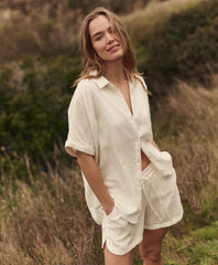 Organic Coastal Double Gauze Oversized Shirt