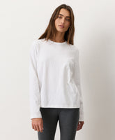 Organic Soft-Slub Essential Crewneck Long Sleeve Tee