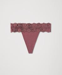 Organic Lace Waist Thong