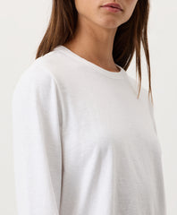 Organic Soft-Slub Essential Crewneck Long Sleeve Tee