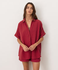 Organic Coastal Double Gauze Oversized Shirt